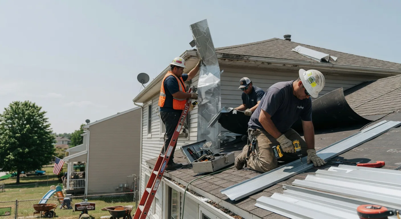 Storm Damage Metal Roof Repair in Santa Anna, TX